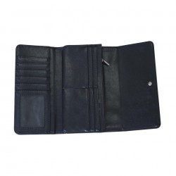 TRIFOLD LADIES WALLET BLACK TRIFOLD LADIES WALLET BLACK