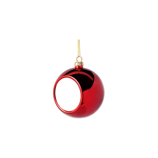 Plastic Christmas Ball Ornament  Red  ( BXMB8-R ) -9 sub101