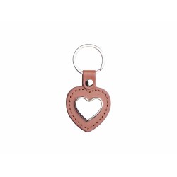 PU Heart Key Chain (Brown PU Heart Key Chain (Brown