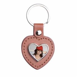PU Heart Key Chain (Brown PU Heart Key Chain (Brown