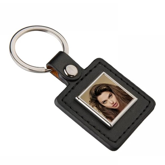 PU Square Key Chain black  (YA107) 