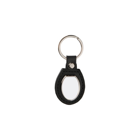 PU Oval Key Chain black (YA108 )  