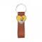 Strip PU Heart Key Chain (Brown