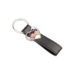 Strip PU Heart Key Chain Strip PU Heart Key Chain