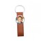 Strip PU Round Key Chain (Brown