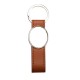 Strip PU Oval Key Chain (Brown) (YA113-BR) 