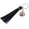Round Key Chain w/ Long Tassel(Black