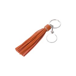Round Key Chain w/ Long Tassel (Orange Round Key Chain w/ Long Tassel (Orange