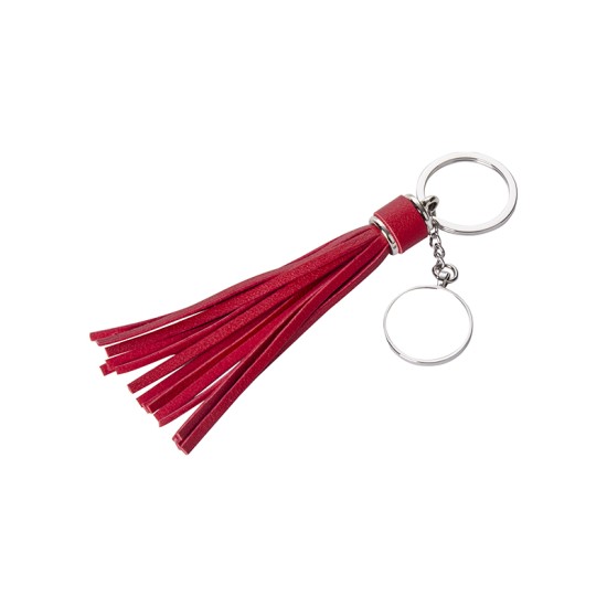 Round Key Chain w/ Long Tassel (Red) (YA119R-R)  