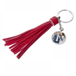 Round Key Chain w/ Long Tassel (Red Round Key Chain w/ Long Tassel (Red