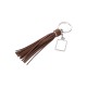 Square Key Chain w/ Long Tassel (Brown)  (YA120F-BR )