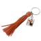Square Key Chain w/ Long Tassel (Orange