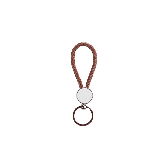 Round Braided Key Chain (Brown) (YA127-BR)  