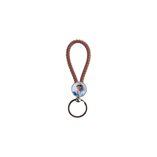 Round Braided Key Chain (Brown) (YA127-BR)  