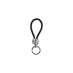 Round Braided Key Chain Black Round Braided Key Chain Black
