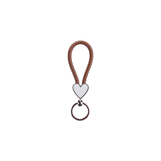 Heart Braided Key Chain (Brown (CLEARANCE)