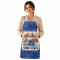 Blank Faux Bleach Linen Apron Blue (TD-WQAD7072BL)