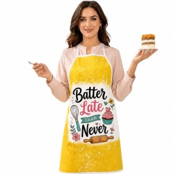 Blank Faux Bleach Linen Apron Yellow (TD-WQAD7072YL)