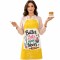 Blank Faux Bleach Linen Apron Yellow (TD-WQAD7072YL)