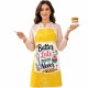 Blank Faux Bleach Linen Apron Yellow (TD-WQAD7072YL)
