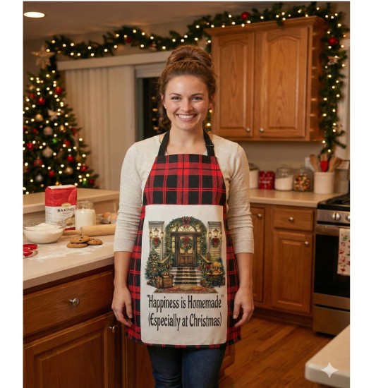 Buffalo Plaid Sublimation Blank Linen Apron