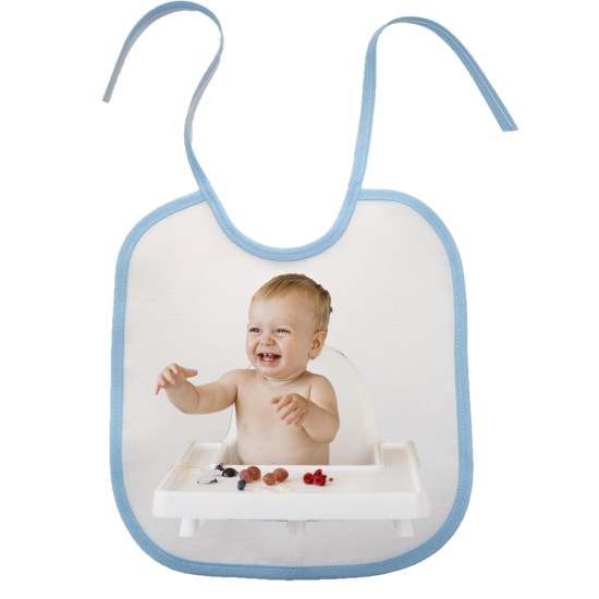 Baby Bib Blue Sublimation Blank