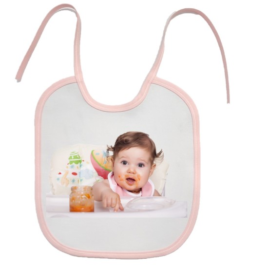 Baby Bib Pink Sublimation Blank