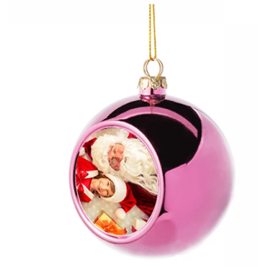 Plastic Christmas Ball Ornament (Rose red)  B-9 sub101