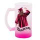 16oz Gradient Color Frosted Drinking Glass Beer Mug (PINK/Rose Red ) GBDC16RR (FL-7)