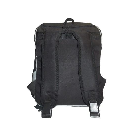 Sublimation  Dark Gray Heavy Canvas Backpack with Gray Side Pockets