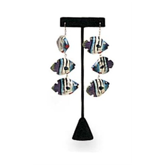 Earring T-Bar Displays - Black Velvet (55151) C-1