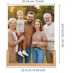 8" x 10" LED  Glass Frame with Wood Stand (DCD3)