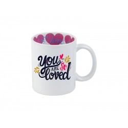 11oz Motto Mug I LOVE YOU Pink Heart Sublimation Mug 11oz Motto Mug I LOVE YOU Pink Heart Sublimation Mug
