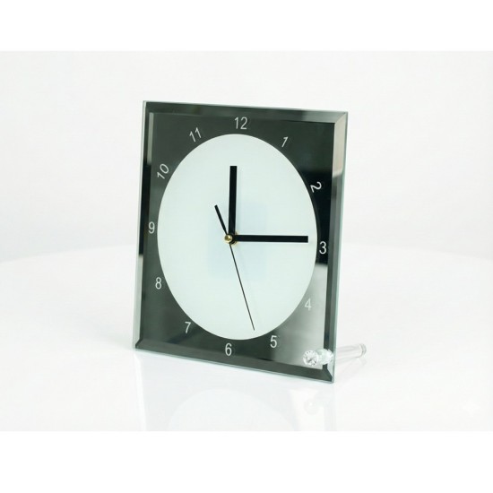 Glass Clock 8" Square (SG-14)