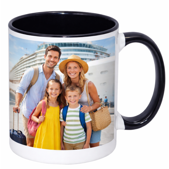 Sublimation Premium 11oz Color Inner & Handle Ceramic Mug Black 36 p/c  (MUG-IR11K)