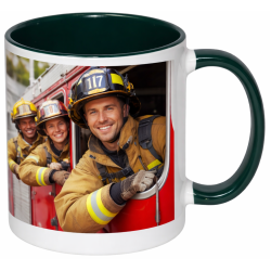 Sublimation Premium 11oz Color Inner & Handle Ceramic Mug Green 36 p/c (MUG-IR11G)