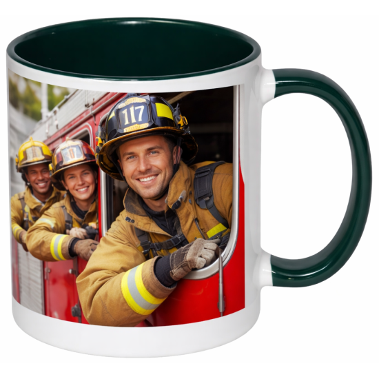 Sublimation Premium 11oz Color Inner & Handle Ceramic Mug Green 36 p/c (MUG-IR11G)