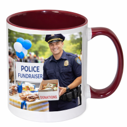 Sublimation Premium 11oz Color Inner & Handle Ceramic Mug Maroon 36 p/c (MUG-IR11M)