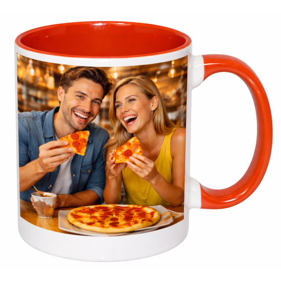 Sublimation Premium 11oz Color Inner & Handle Ceramic Mug Orange 36 p/c (MUG-IR11O)