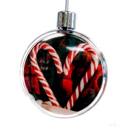 Hanging Plastic Ball Ornament 2.95''