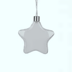 Hanging Plastic Star Ornament 3.75"