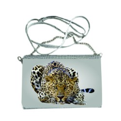 P/U LEATHER EEL SKIN PURSE BAG BEIGE