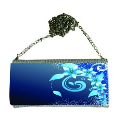 Sublimation PU Leather Eel Skin Clutch Bag Silver Sublimation PU Leather Eel Skin Clutch Bag Silver