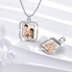 Rhinestone Square Necklace Rhinestone Square Necklace