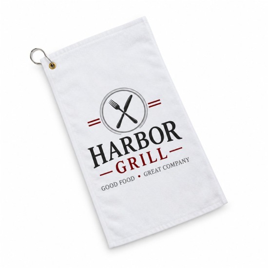 11 x 18 Microfiber Velour Sublimation Towel with Hook & Grommet – Towel-G