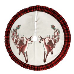 SUBLIMATION CHRISTMAS Buffalo Plaid TREE SKIRT RED/BLACK SUBLIMATION CHRISTMAS Buffalo Plaid TREE SKIRT RED/BLACK