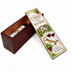 Sublimation Mahogany Wooden Wine Box – Premium Gift Storage Case (MJH01)