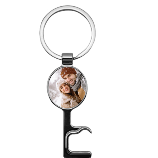 Multi-functional Round Key Chain Bottle Opener .1" (YA102) 