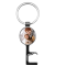 Multi-functional Round Key Chain Bottle Opener