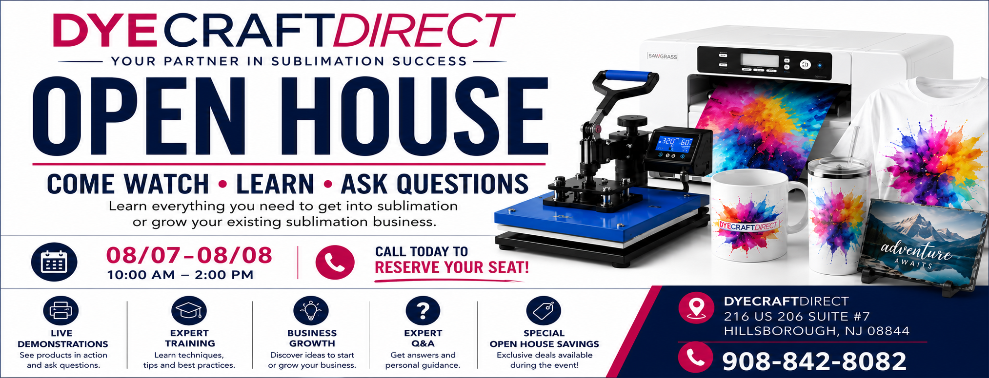 DyeCraft Direct Open House August 7–8, 2026